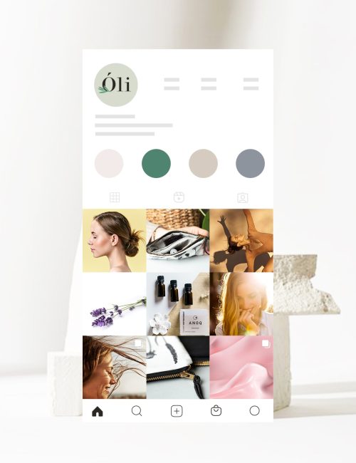 sabine-kley-branding-identite-graphique-oli-cosmetiques-soins-naturels-instagram-feed